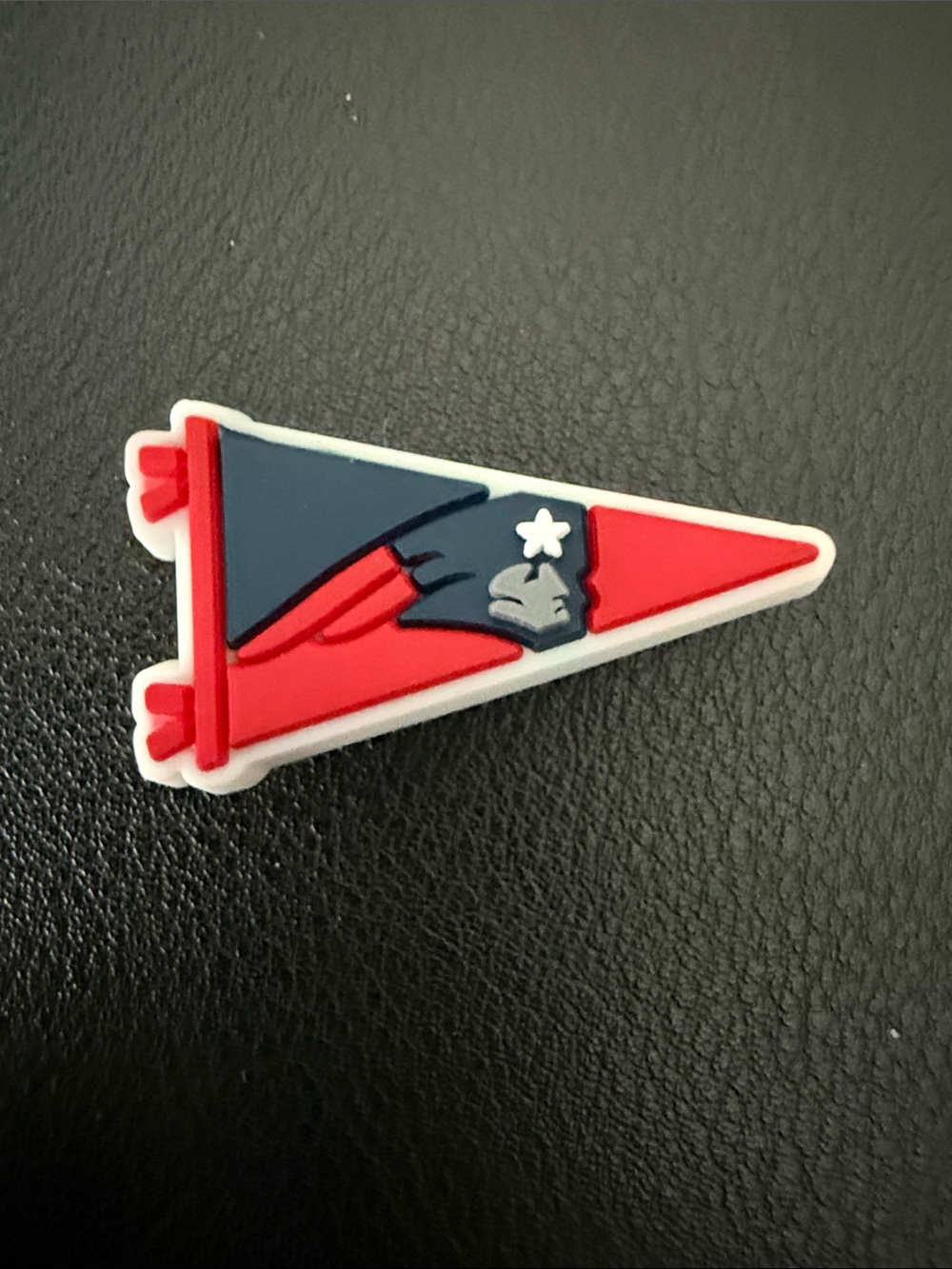 Kids Red and Navy Pennant Shoe Charm patriots